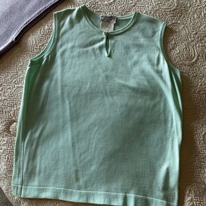 Chanel Light Green Sleeveless Tank Top